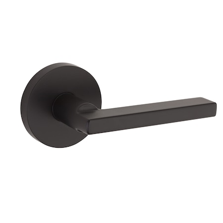 Kwikset Halifax Lever with Round Rose Interior Dummy Handleset Trim Matte Black Finish 968HFLRDT-514